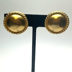 Vintage Carolee Elegant Gold-Tone Stud Earrings. Signed on the back